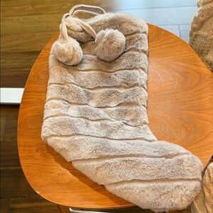 UGG Faux Fur Holiday Stocking - Cream